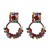 occidental style geometry gem earring beads handmade twining Round earrings personality