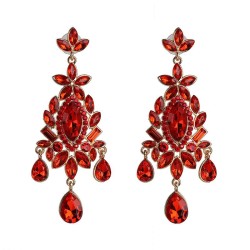 occidental style personality gem earrings fashion exaggerating drop pendant ea..