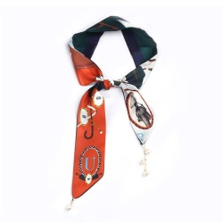 samll scarves woman Korean style all-Purpose Pearl samll scarves print fashion..