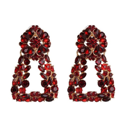 occidental style wind geometry gem earrings fashion same style super earring Earring