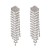fashion long style diamond earrings geometry earring claw diamond tassel woman
