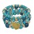 occidental style exaggerating Bohemia Peach heart four layer crystal bracelet woman handmade beads bullet rope