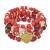 occidental style exaggerating Bohemia Peach heart four layer crystal bracelet woman handmade beads bullet rope