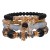 occidental style Bohemian style handmade beads gold multilayer circle elasticity rope crystal bracelet woman