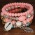 occidental style Bohemian style handmade beads gold multilayer circle elasticity rope crystal bracelet woman