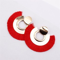  fashion ethnic style circle tassel earrings woman personality temperament occ..