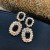 silver occidental style exaggerating fully-jewelled earrings retro luxurious high geometry diamond 