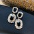 silver occidental style exaggerating fully-jewelled earrings retro luxurious high geometry diamond 