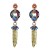 occidental style wind long style claw diamond earring Metal tassel personality earrings high-end Earring