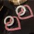 fully-jewelled exaggerating earrings  fashion Peach heart occidental style wind earring  love crystal same style