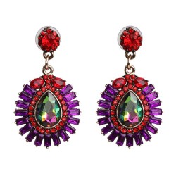 occidental style wind fashion earrings Alloy diamond high-end geometry earring..