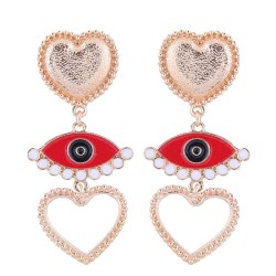 occidental style fashion Metal concise eyes love temperament ear stud