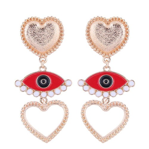 occidental style fashion Metal concise eyes love temperament ear stud