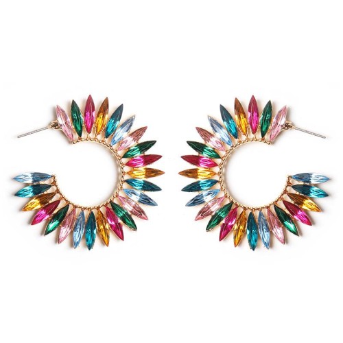 occidental style personality exaggerating sun flower ear stud hollow retro woman earrings