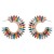  occidental style personality exaggerating sun flower ear stud hollow retro woman earrings