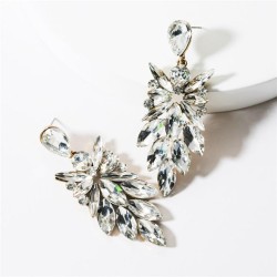 exaggerating temperament Acrylic diamond fully-jewelled earrings woman occiden..