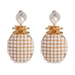 occidental style wind Pearl earrings fashion colorful diamond earring fruits