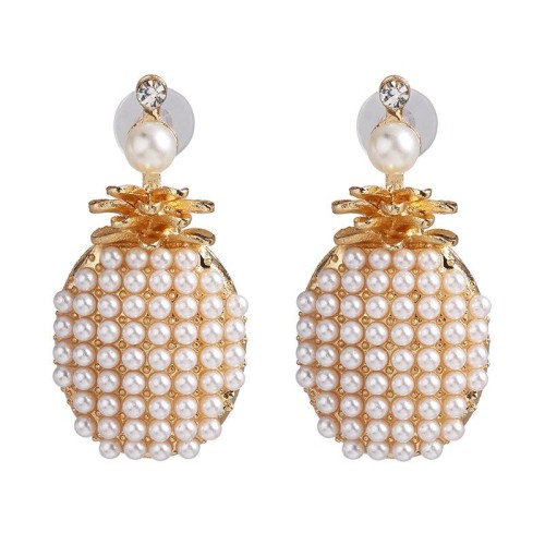 occidental style wind Pearl earrings fashion colorful diamond earring fruits