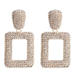 occidental style wind fashion multicolor earring geometry square exaggerating ..