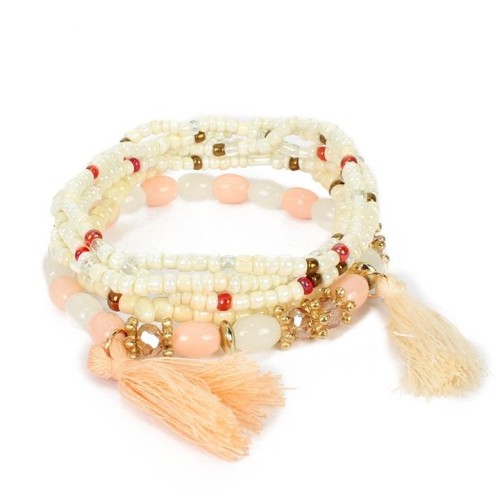  occidental style Bohemian style  multilayer beads  tassel bracelet ethnic style F