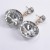 occidental style earrings Alloy Round glass crystal geometry colorfulO Word woman style ear stud