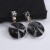 occidental style earrings Alloy Round glass crystal geometry colorfulO Word woman style ear stud