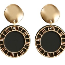 occidental style Rome digit earrings creative retro fashion sequin hollow watc..