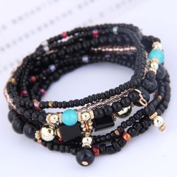 occidental style trend  Bohemia noble wind mash up beads multilayer bracelet