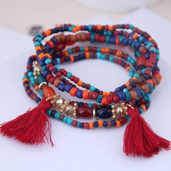 occidental style trend  Bohemia noble wind mash up beads accessories tassel te..
