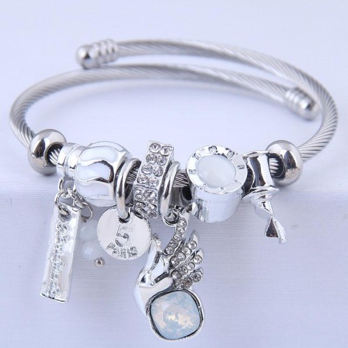 occidental style fashion  Metal all-PurposeDL shine angel pendant more elements accessories personality bangle