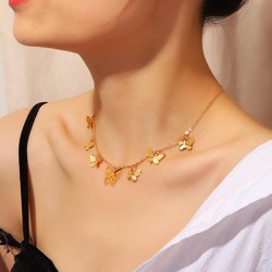 occidental style   creative butterfly necklace fashion pendant clavicle chain