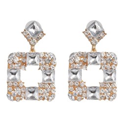 occidental style fashion earrings geometry glass diamond exaggerating earring