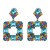 occidental style fashion earrings geometry glass diamond exaggerating earring