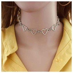 occidental style brief heart-shaped hollow chain personality all-Purpose geome..