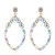 occidental style colorful diamond earrings  fashion personality geometry Alloy diamond earring woman  F