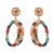  occidental style personality geometry ear stud color diamond mosaic glass exaggerating