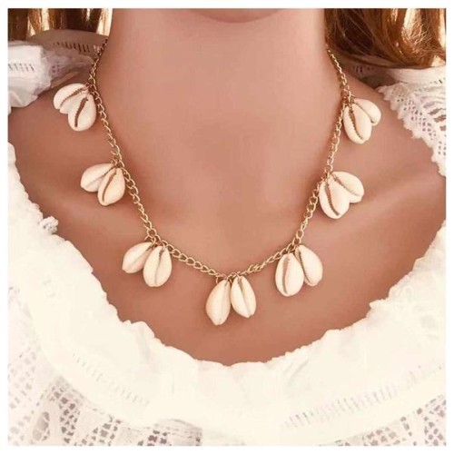 occidental style  Bohemian style natural Shells necklace all-Purpose short style clavicle chain woman
