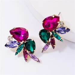 occidental style exaggerating fashion glass diamond diamond colorful diamond e..