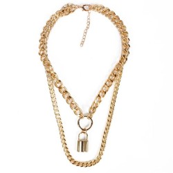 occidental style  summer day multilayer Alloy necklace creative brief chain necklace woman