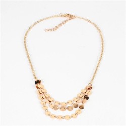 occidental style   personality fashion sequin multilayer necklace chain clavic..