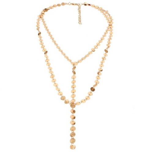 fashion  brief occidental style wind personality surface handmade chain gilded women necklace