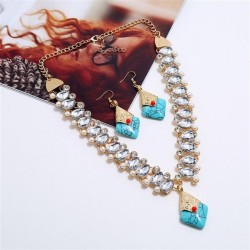 occidental style fashion  Alloy flash diamond gem temperament false collar nec..