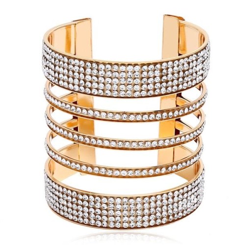 occidental style exaggerating Metal opening bangle  temperament fashion multilayer fully-jewelled woman  multico