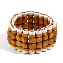  occidental style bracelet retro punk wind beads multilayer twining bangle