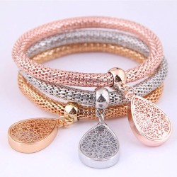 occidental style fashion brief three color tree pendant three color chain mult..