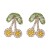 UR small fresh fruits earrings lovely leather cherry ear stud woman