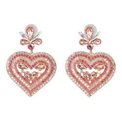 UR fashion heart-shaped earrings occidental style exaggerating earring