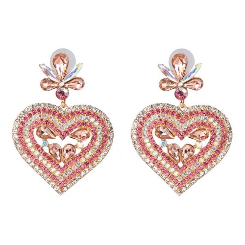 UR fashion heart-shaped earrings occidental style exaggerating earring