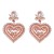 UR fashion heart-shaped earrings occidental style exaggerating earring