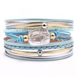 Wish Bohemia ethnic style bracelet woman multilayer leather Pearl occidental s..
